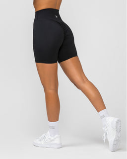 Signature Scrunch Bike Shorts - Black-Shorts-XXS-MNAPPRL7534-MNAPPRL7534-1-Muscle Nation