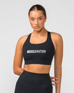 Stamina Moulded Bra Black - Muscle Nation women's sports bra