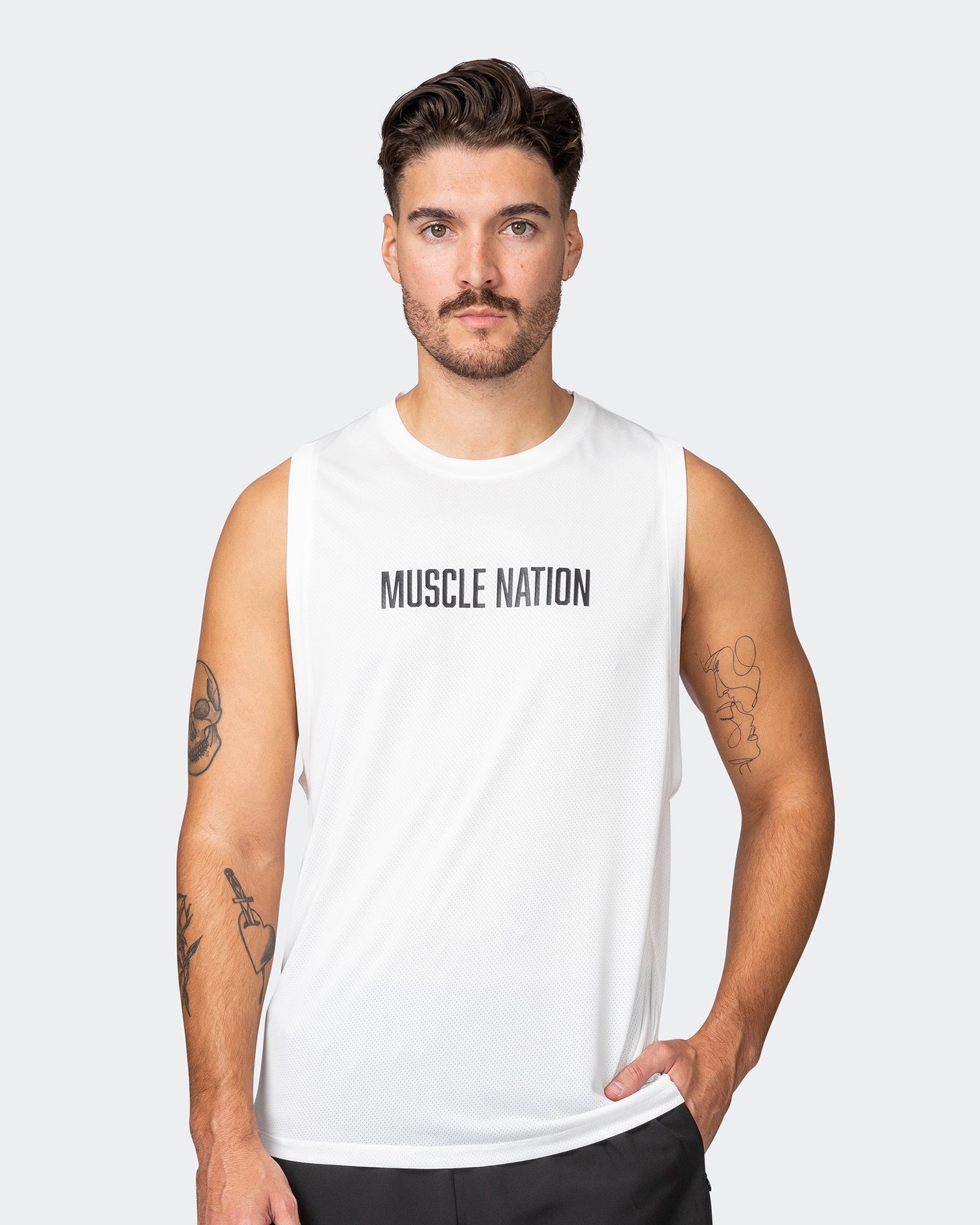 Burly Training Tank - Vanilla-Singlets & Tanks-S-112257VNLA-S-MNAPPRL18641-1-Muscle Nation