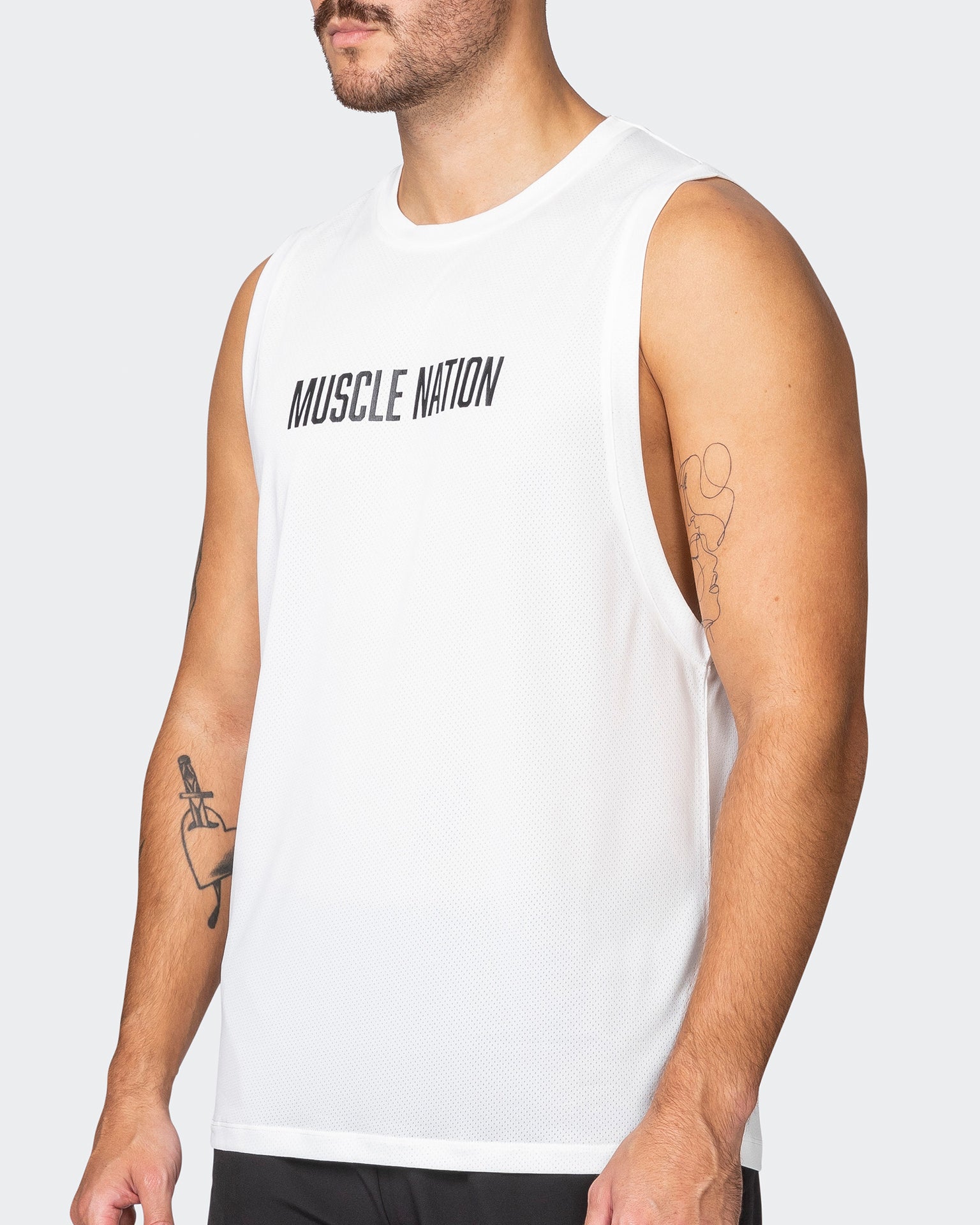 Burly Training Tank - Vanilla-Singlets & Tanks-S-112257VNLA-S-MNAPPRL18641-3-Muscle Nation
