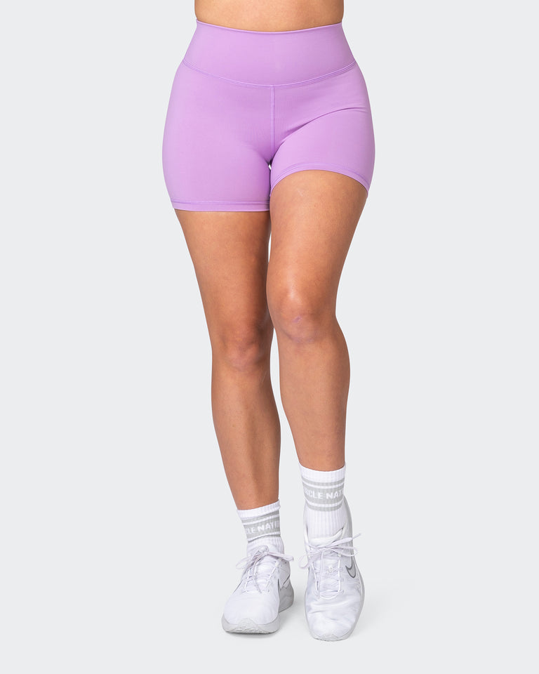 Signature Scrunch Midway Shorts - Lilac