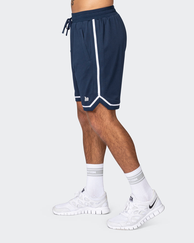 Mens 8" Basketball Shorts - Navy