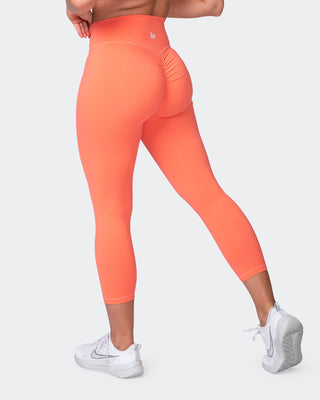 Signature Scrunch 7/8 Leggings - Hot Coral-Leggings-XXS-042373HTCORL-XXS-MNAPPRL22719-1-Muscle Nation