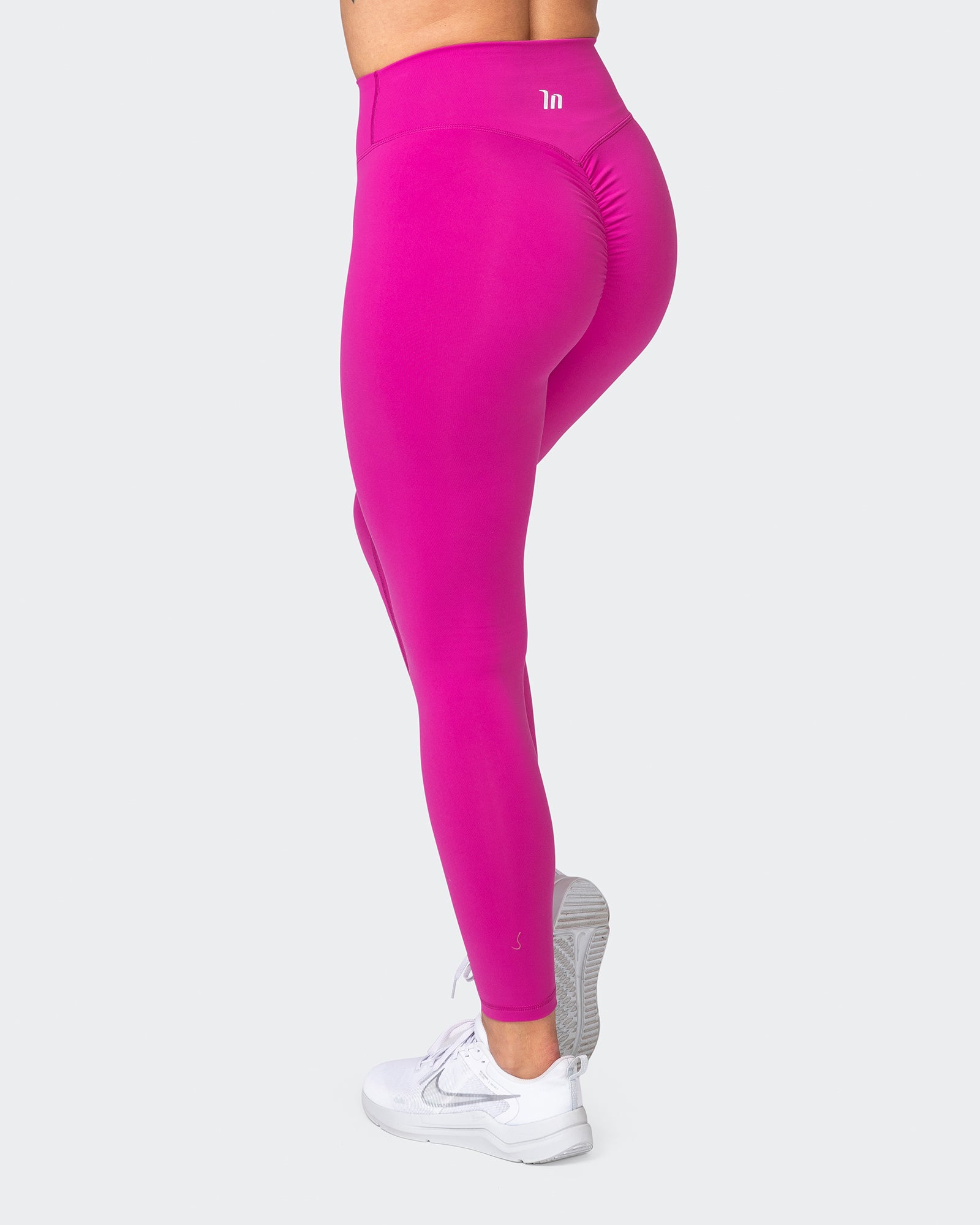 Signature Scrunch Ankle Length Leggings - Neon Grape