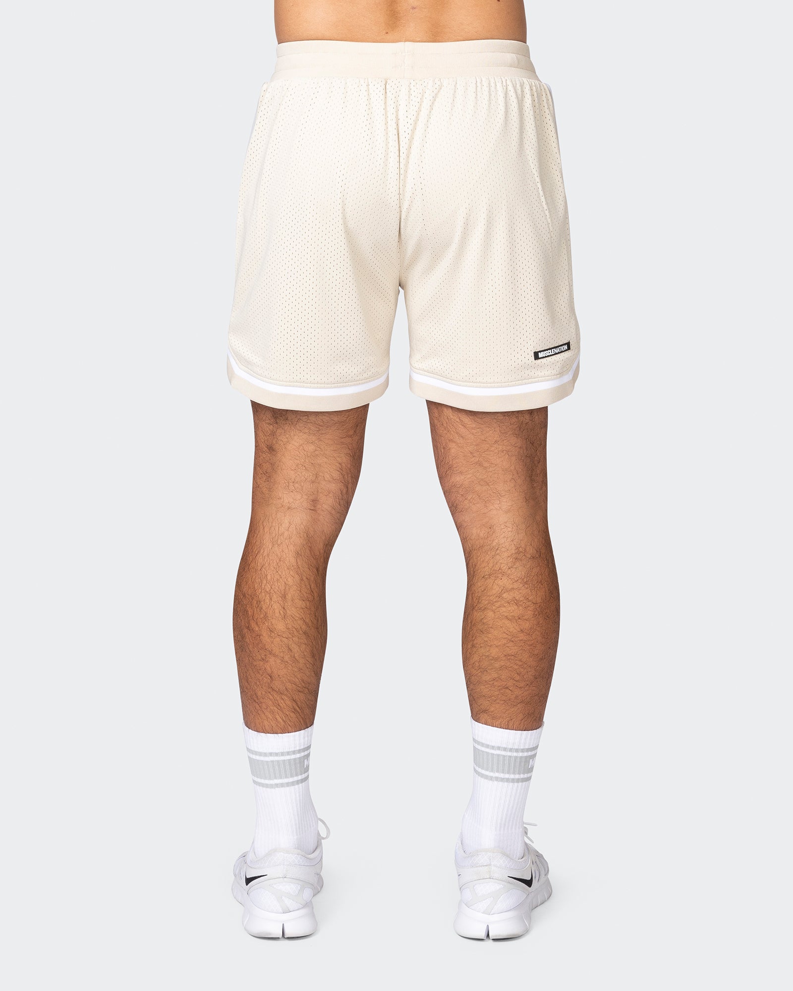 Cream basketball hot sale shorts