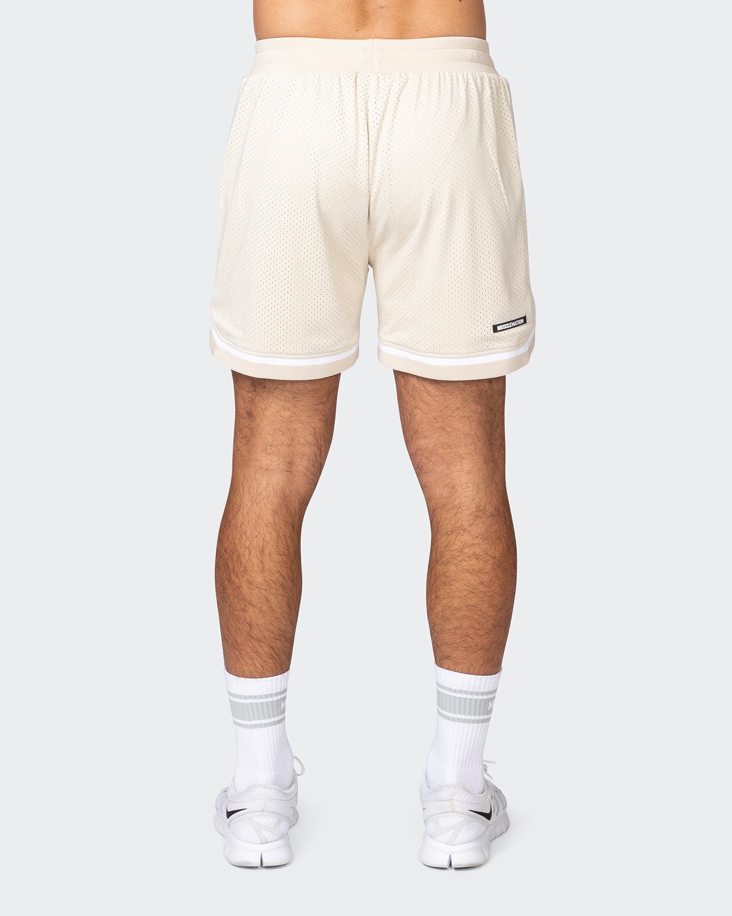 Mens 5" Basketball Shorts - Cream
