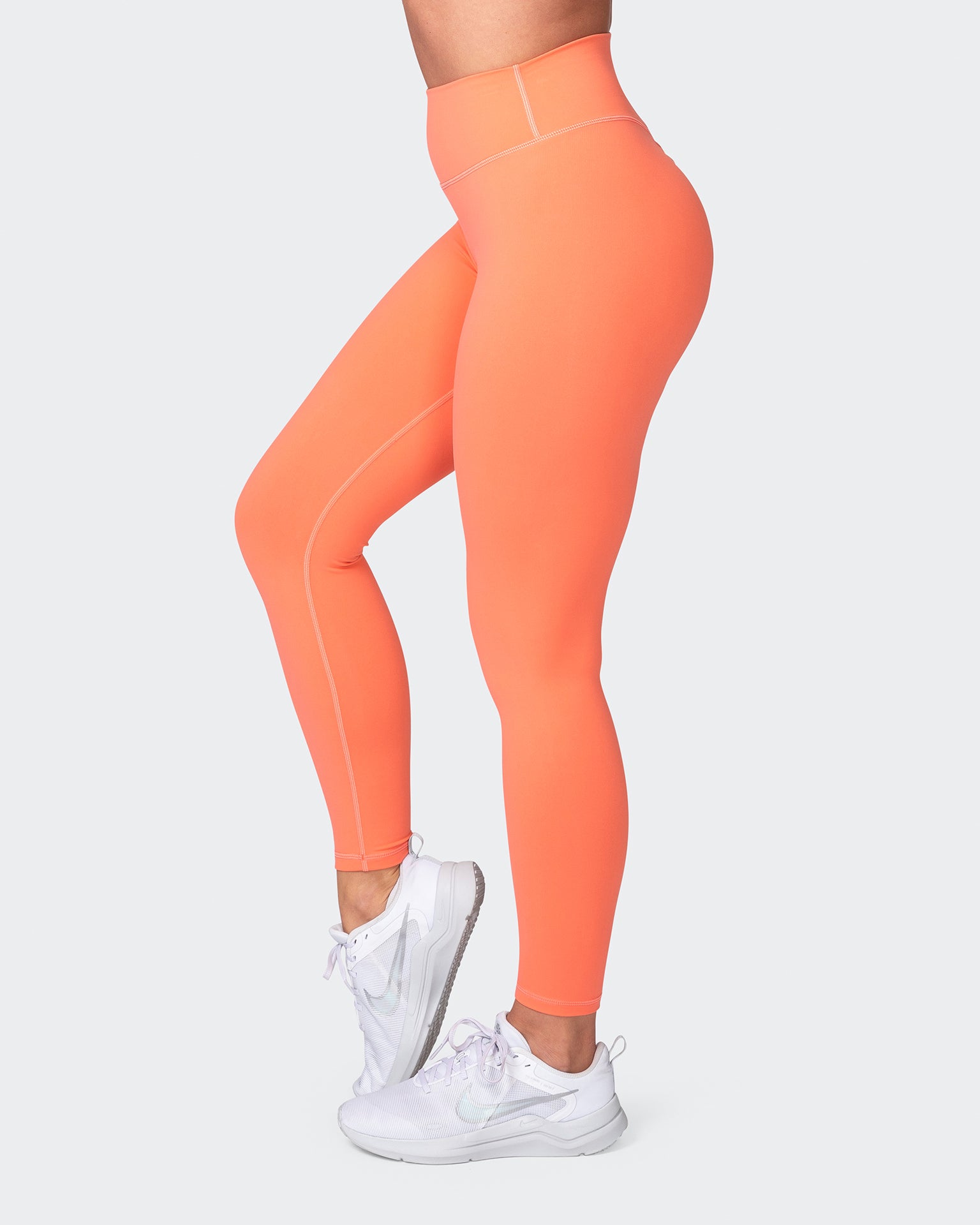 Signature Scrunch Ankle Length Leggings - Hot Coral-Leggings-XXS-042374HTCORL-XXS-MNAPPRL22755-4-Muscle Nation
