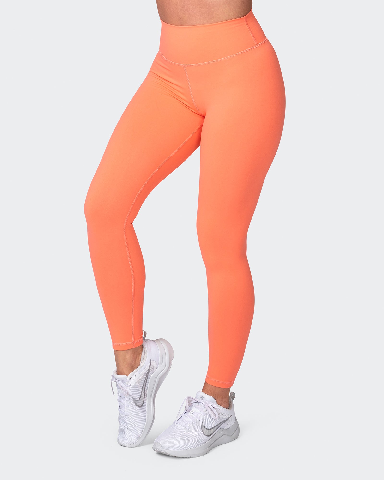 Signature Scrunch Ankle Length Leggings - Hot Coral