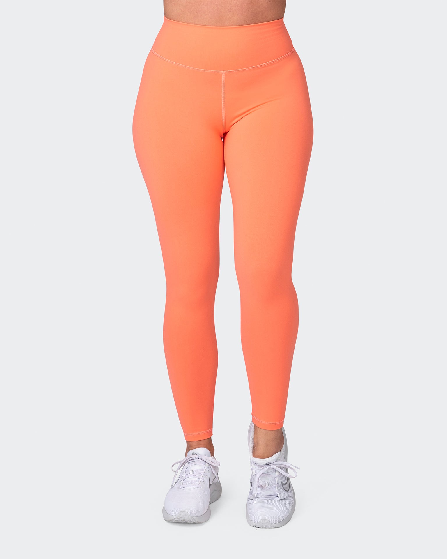Signature Scrunch Ankle Length Leggings - Hot Coral-Leggings-XXS-042374HTCORL-XXS-MNAPPRL22755-2-Muscle Nation