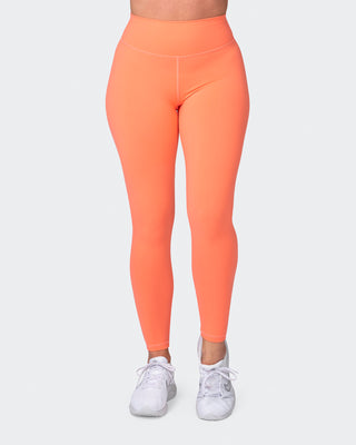 Signature Scrunch Ankle Length Leggings - Hot Coral-Leggings-XXS-042374HTCORL-XXS-MNAPPRL22755-2-Muscle Nation
