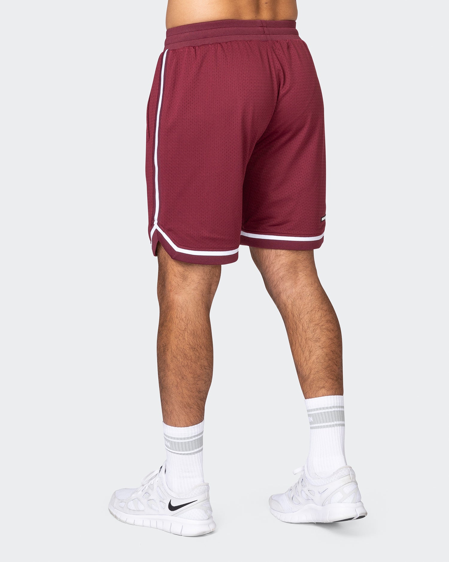 Mens 8" Basketball Shorts - Wine