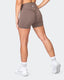 Signature Scrunch Midway Shorts - Taupe