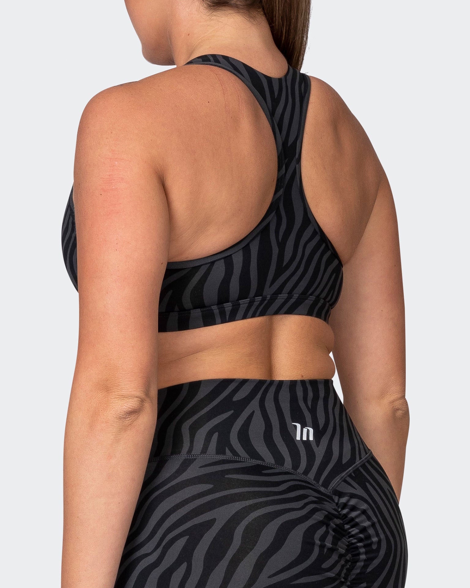 Flex Bra - Monochrome Zebra Print-Sports Bras-XS-042369MCHZEBPR-XS-MNAPPRL22590-5-Muscle Nation