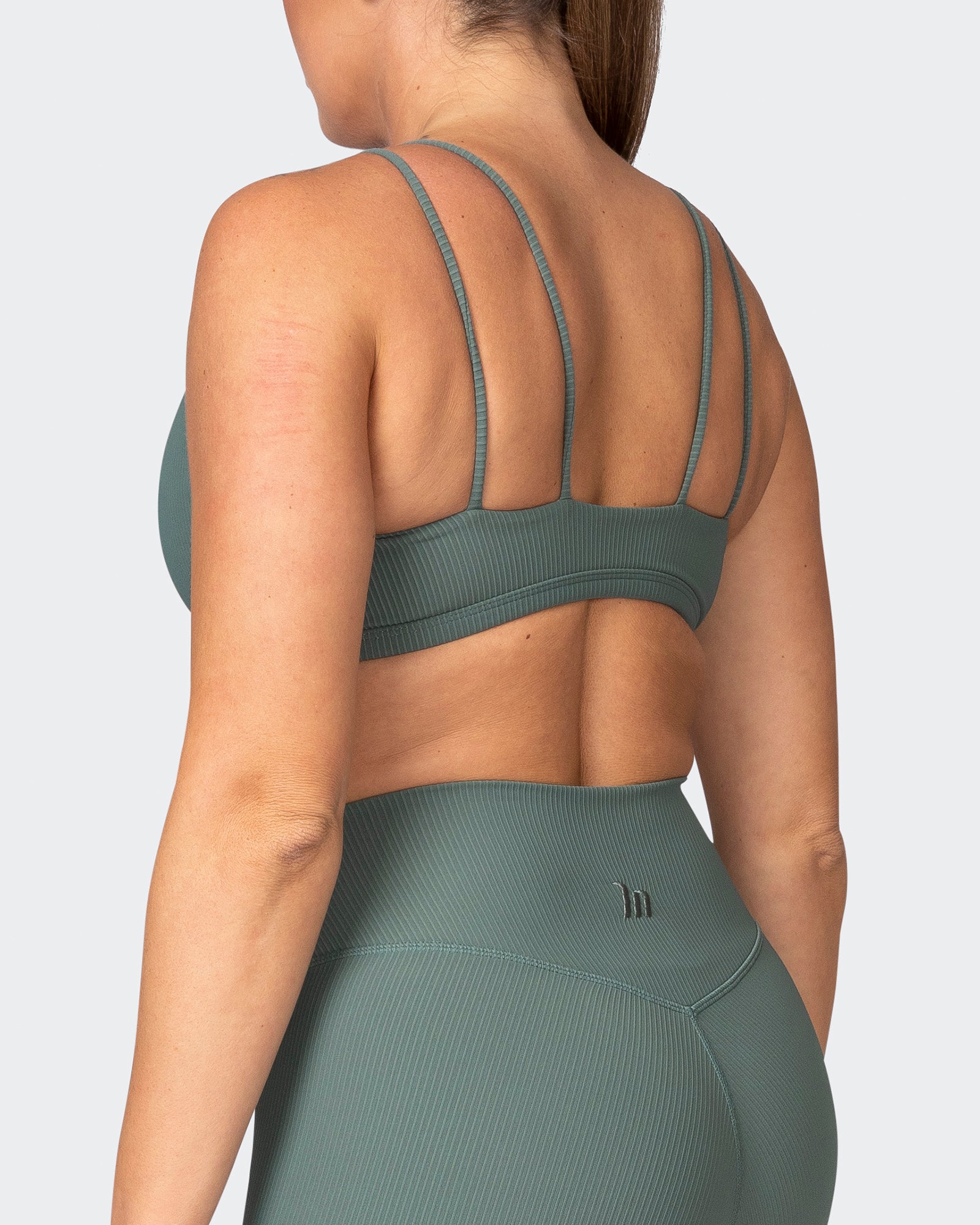 All Day Rib Bralette - Olive Smoke