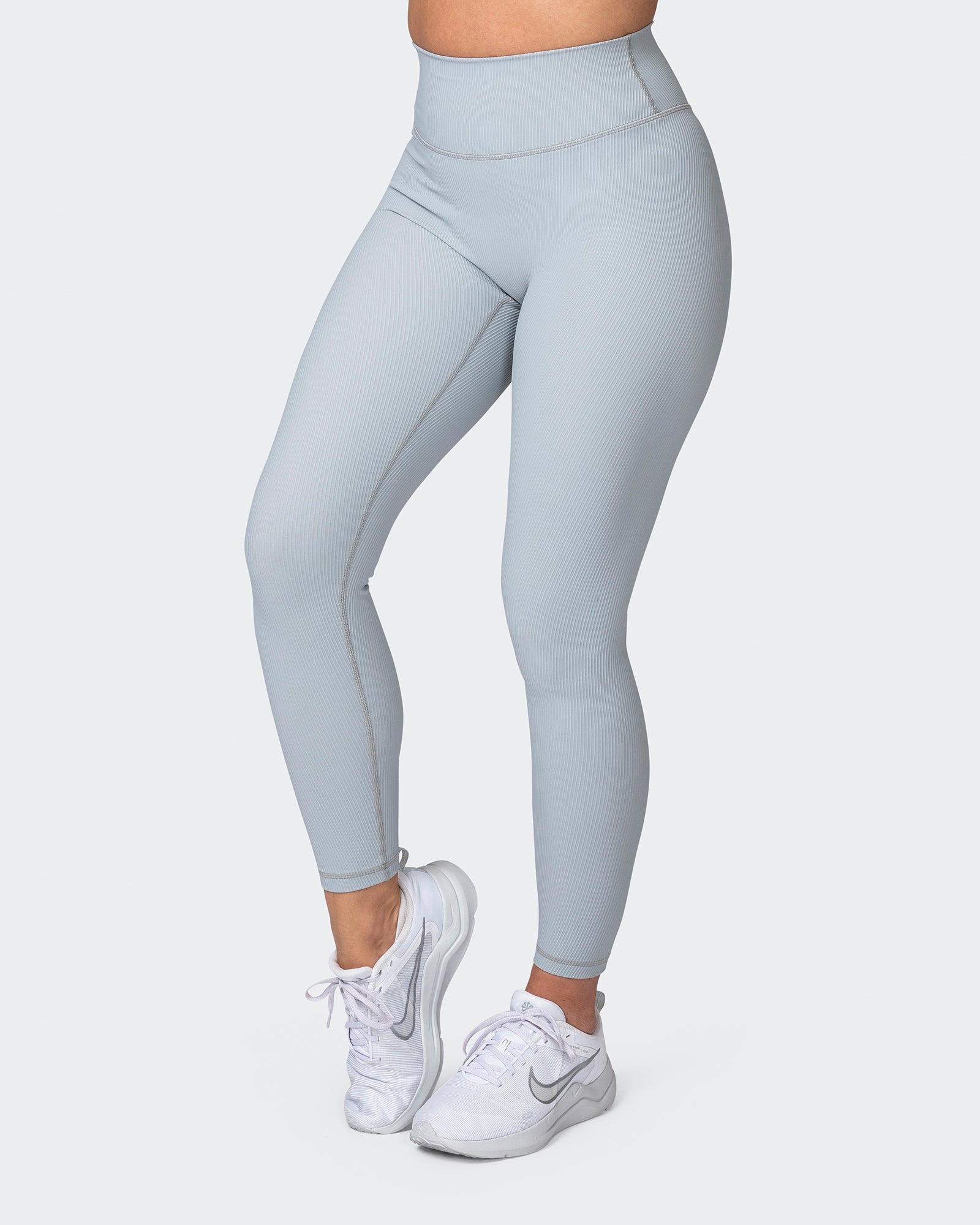 Zero Rise Rib Ankle Length Leggings - Oyster