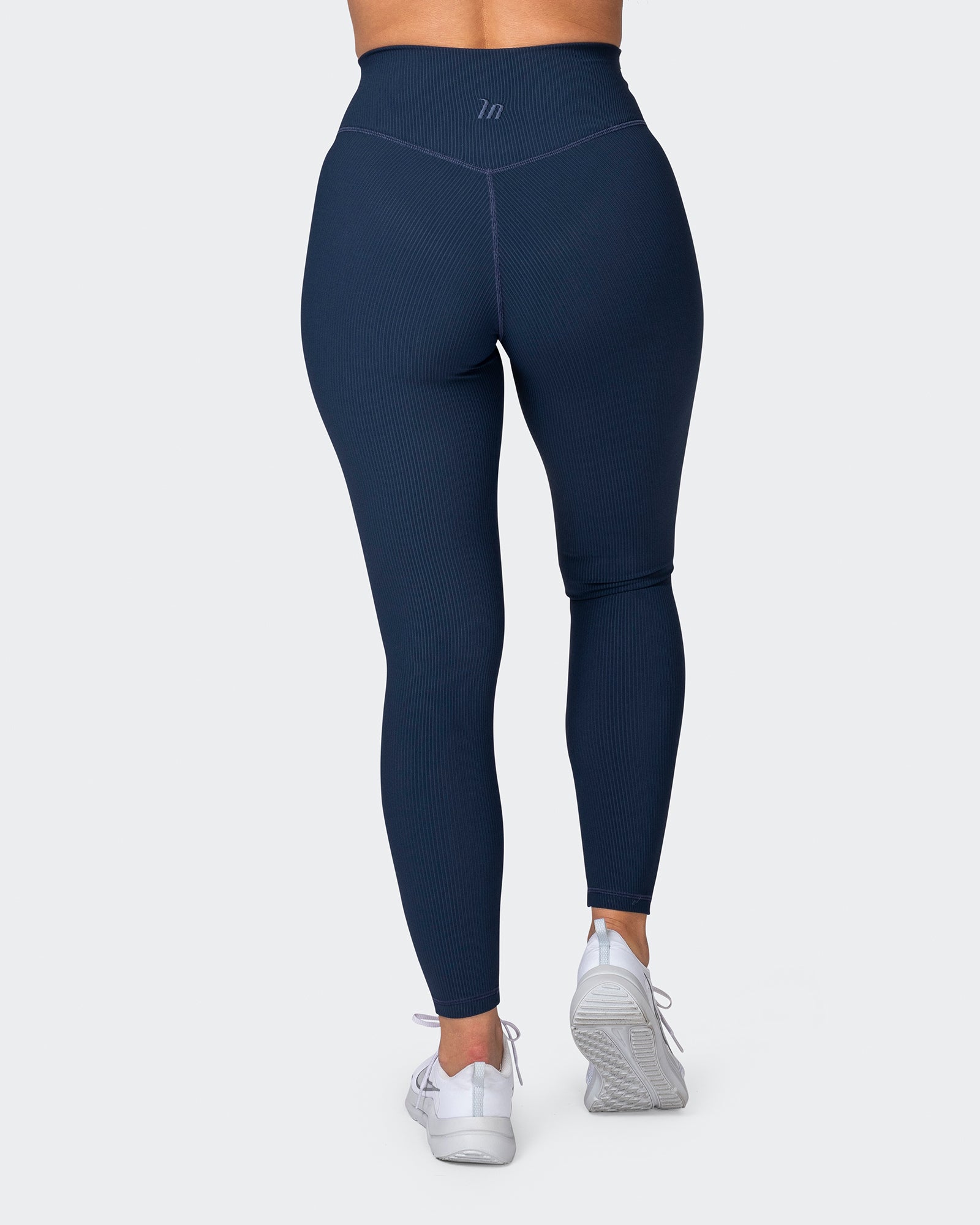 Zero Rise Rib Ankle Length Leggings - Navy