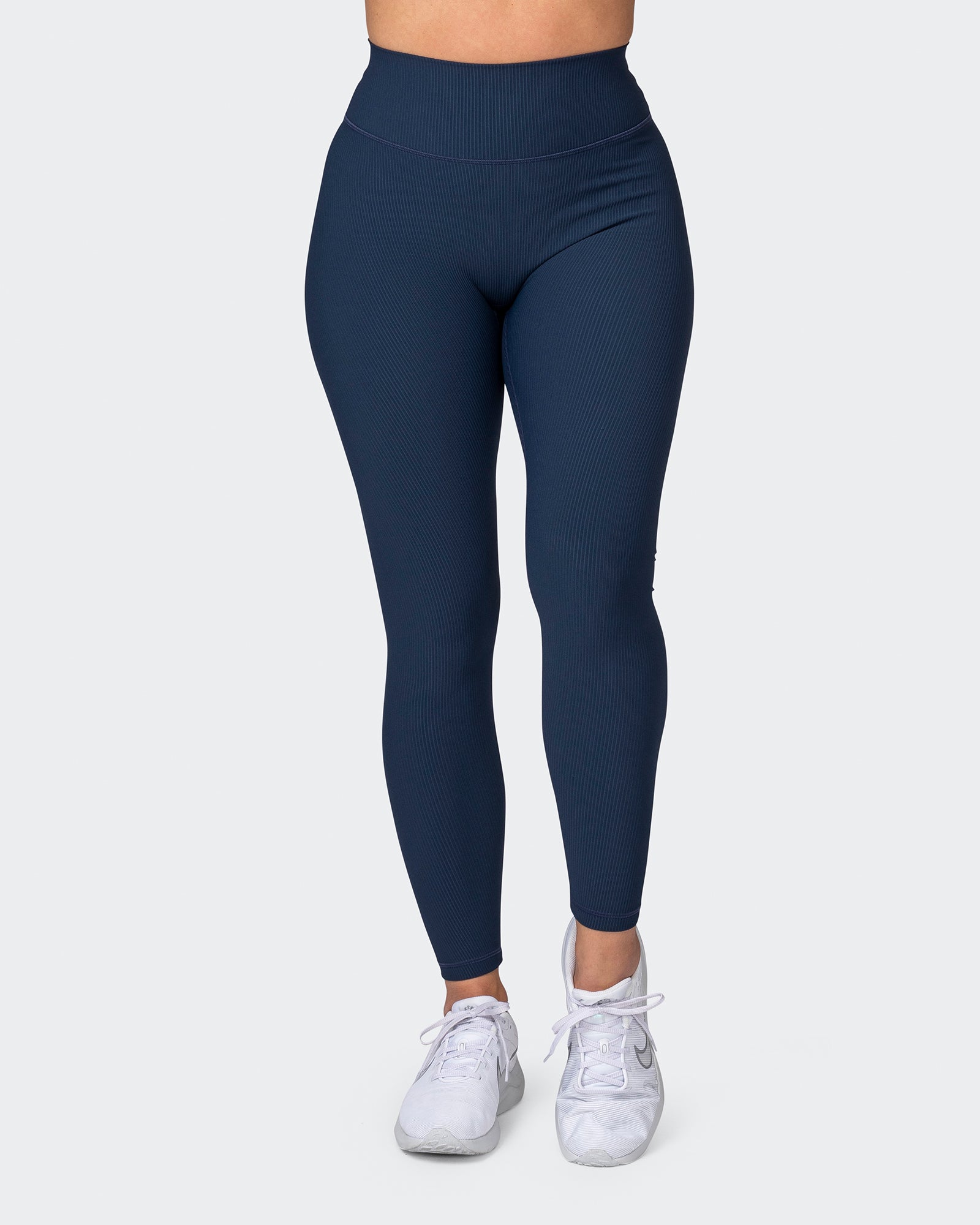 Zero Rise Rib Ankle Length Leggings - Navy