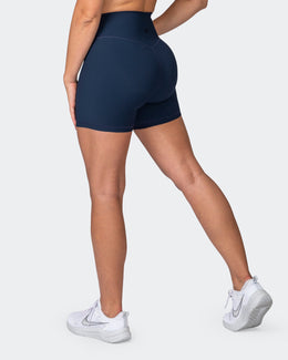 Zero Rise Rib Midway Shorts - Navy