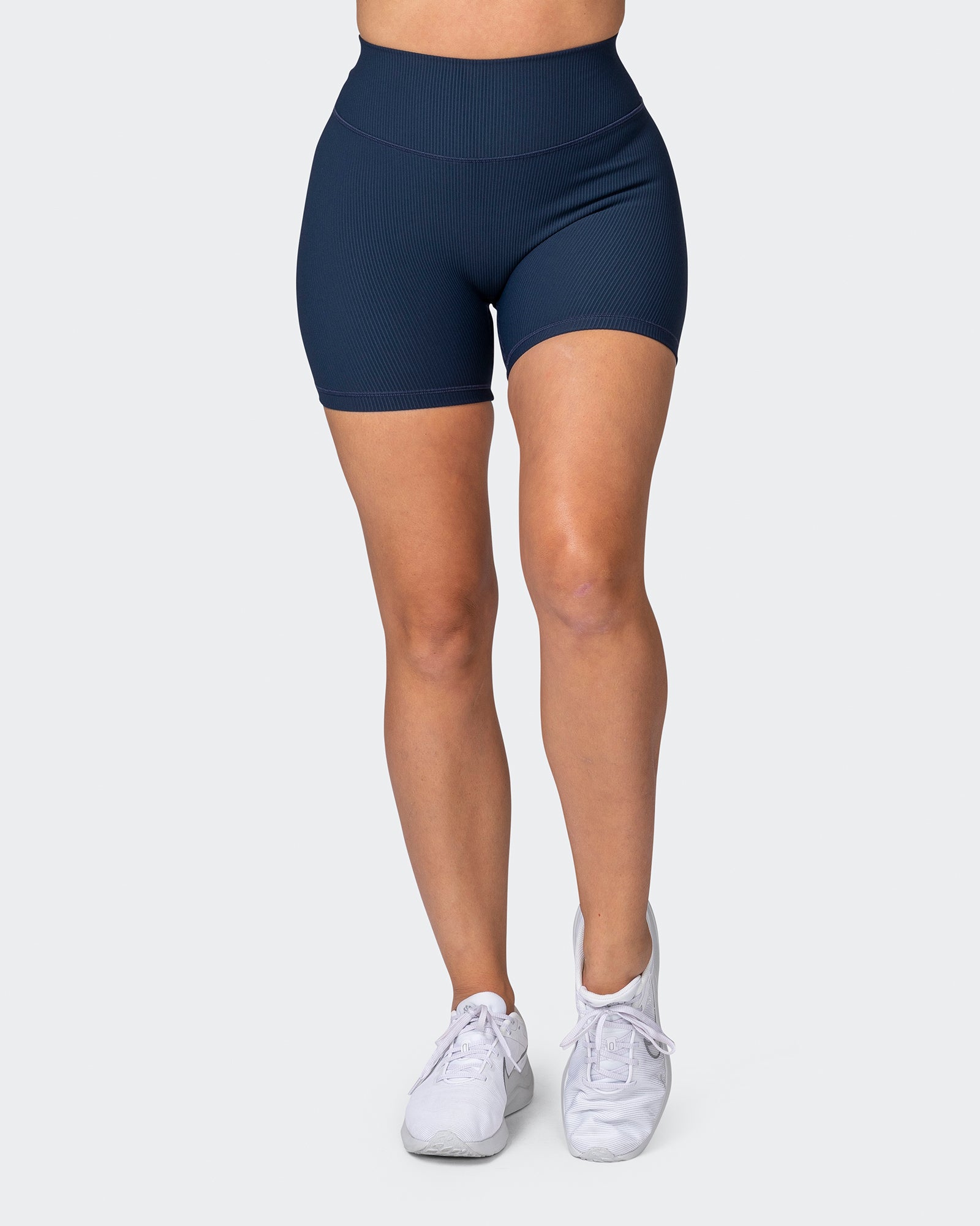 Zero Rise Rib Midway Shorts - Navy