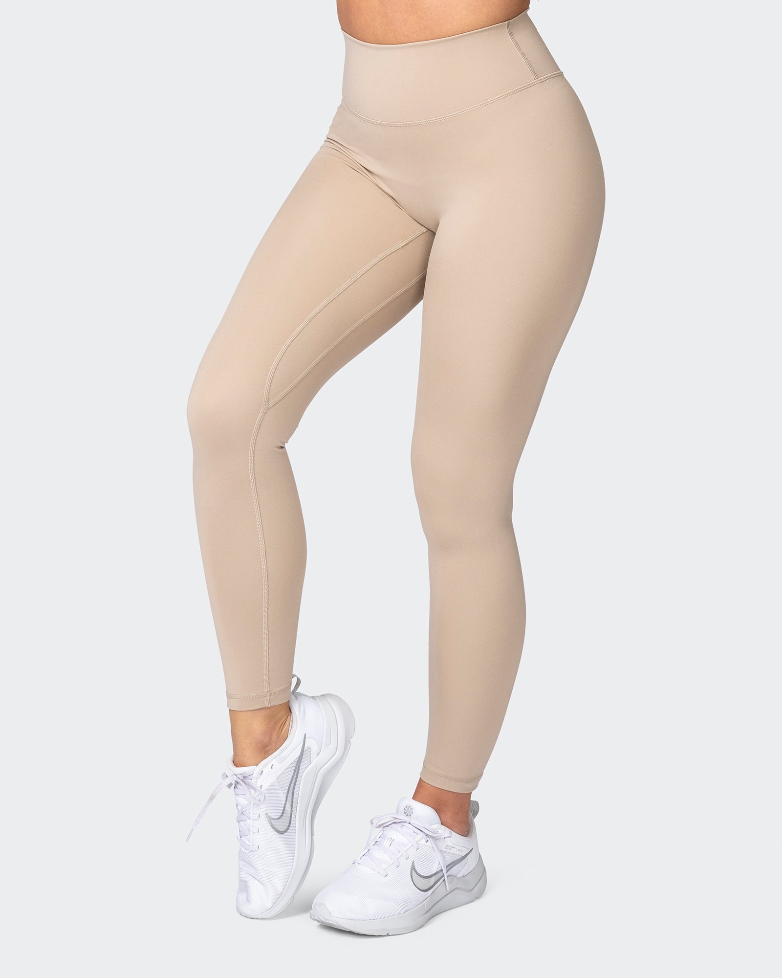 Beige basic Leggings – House Of Leggings