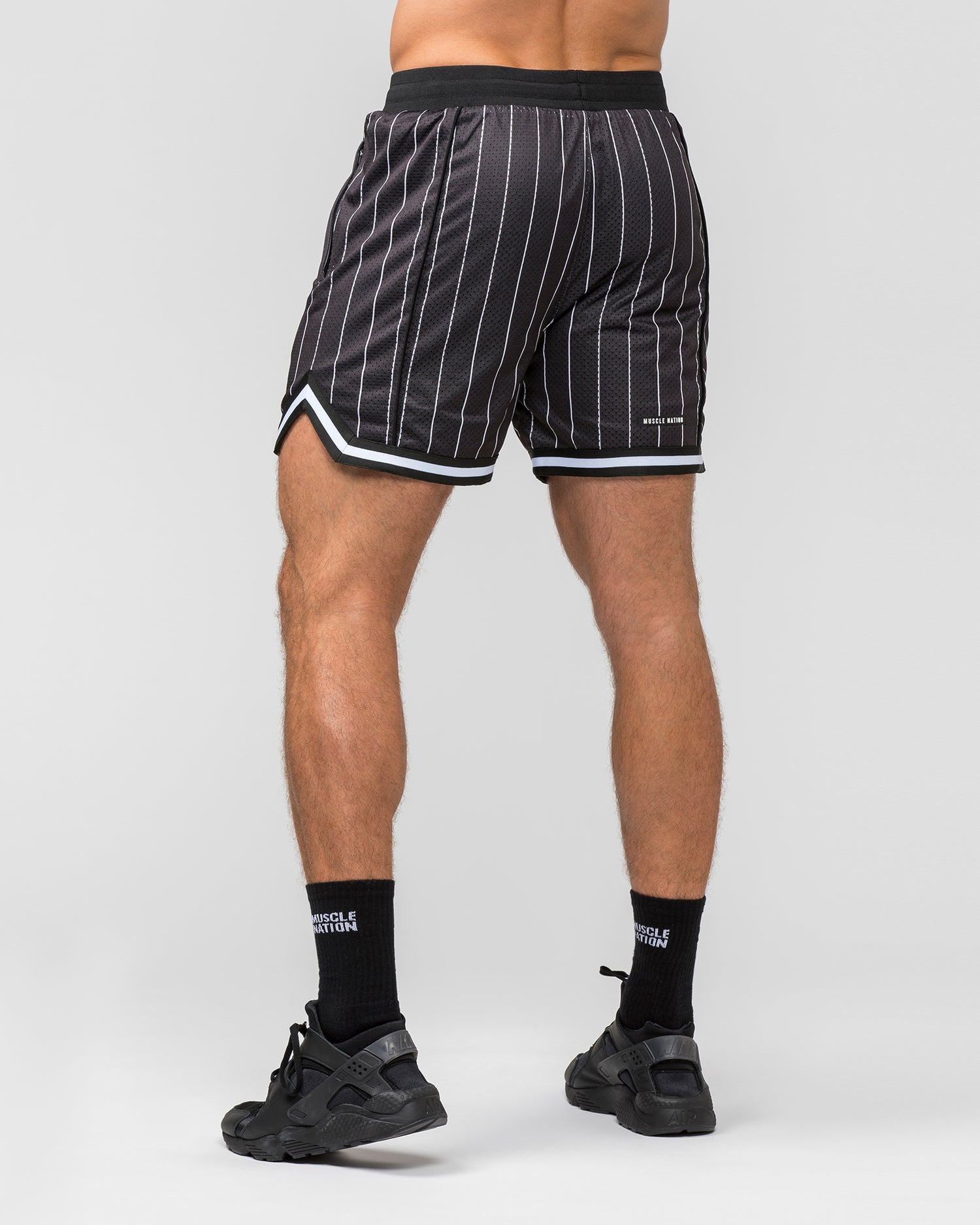 Fadeaway 5'' Basketball Shorts - Black Pinstripe