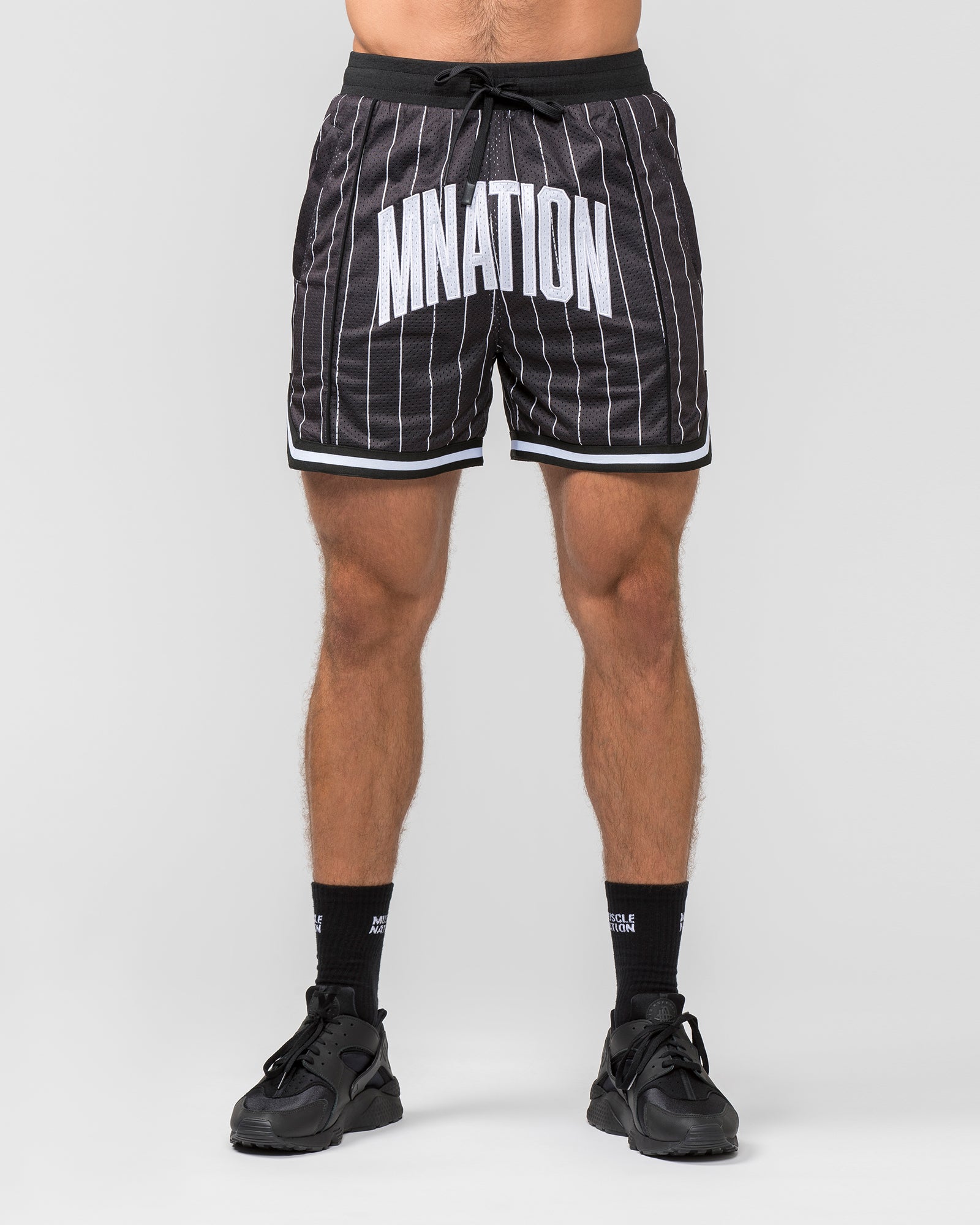 Fadeaway 5'' Basketball Shorts - Black Pinstripe