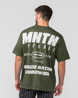 Represent Oversized Tee - Dark Khaki