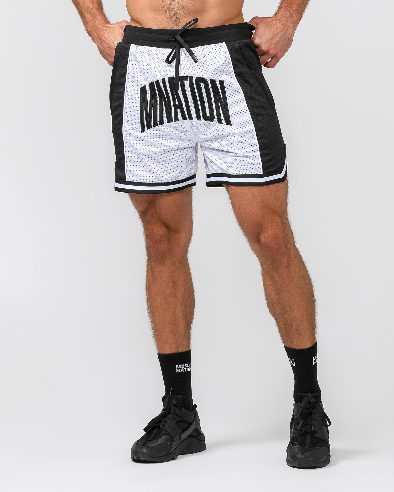 Fadeaway 5'' Basketball Shorts - White /Black
