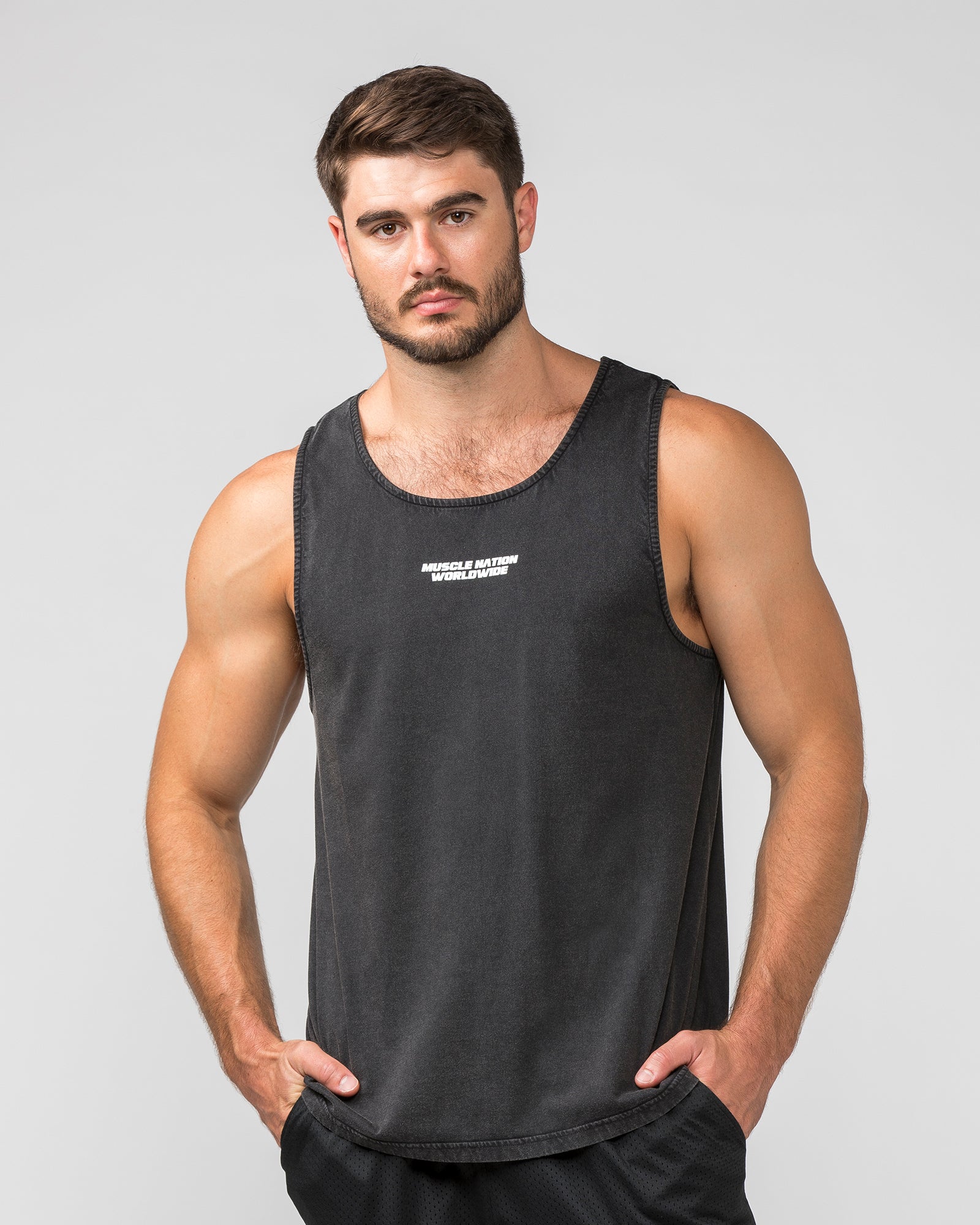 H-Back Represent Tank - Washed Black