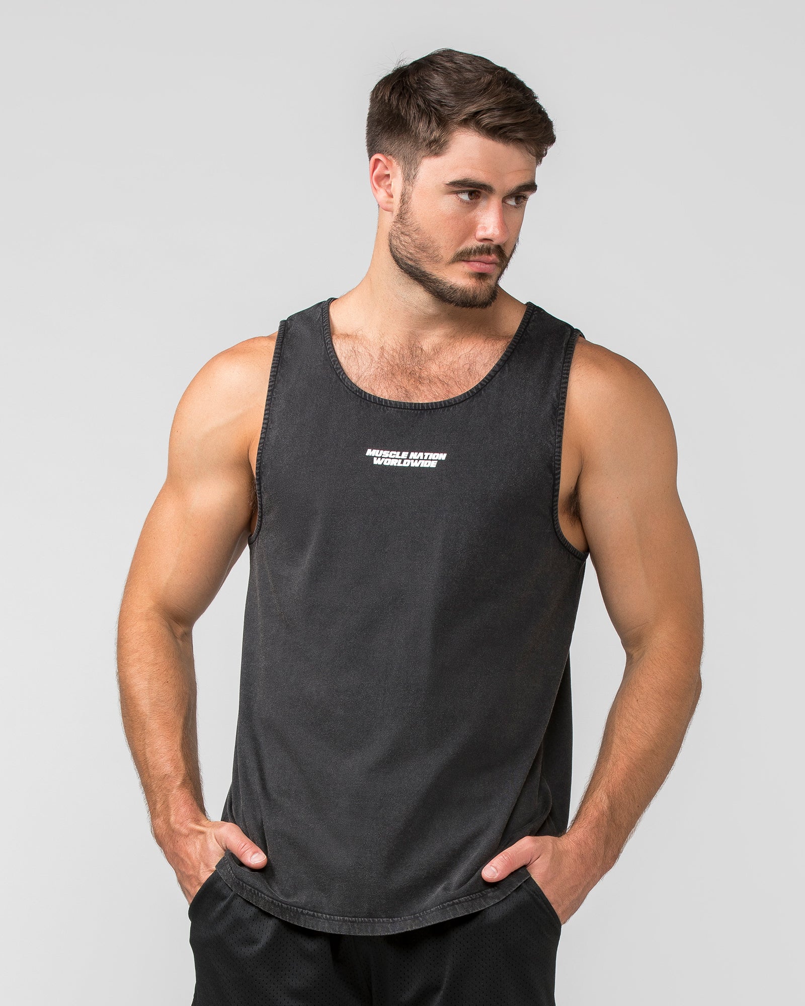 H-Back Represent Tank - Washed Black