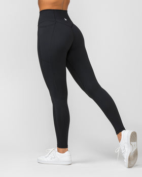 Agility Pocket Ankle Length Leggings - Black