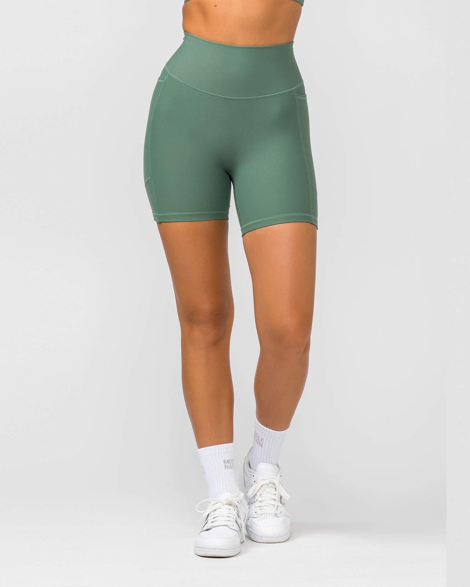 Agility Pocket Bike Shorts - Mineral Green
