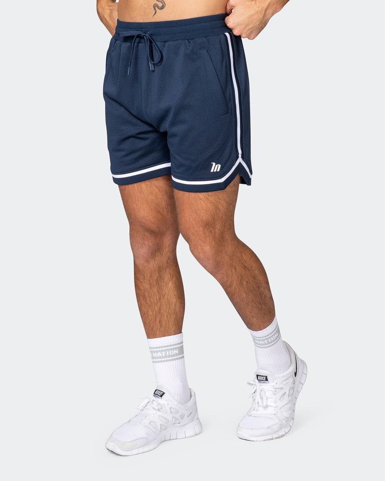 Mens 5" Basketball Shorts - Navy