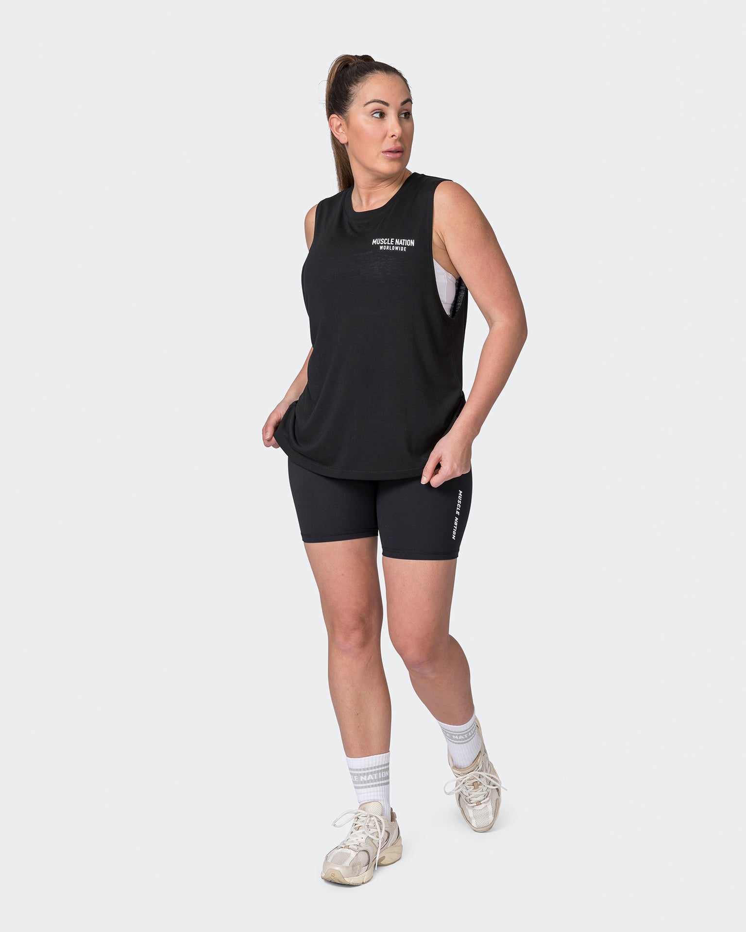 Worldwide Drop Arm Tank - Black-Singlets & Tanks-XXS-042332BLK-XXS-MNAPPRL23869-7-Muscle Nation