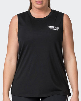 Worldwide Drop Arm Tank - Black-Singlets & Tanks-XXS-042332BLK-XXS-MNAPPRL23869-2-Muscle Nation