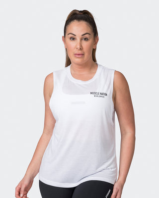 Worldwide Drop Arm Tank - White-Singlets & Tanks-XXS-042332WHT-XXS-MNAPPRL23878-1-Muscle Nation
