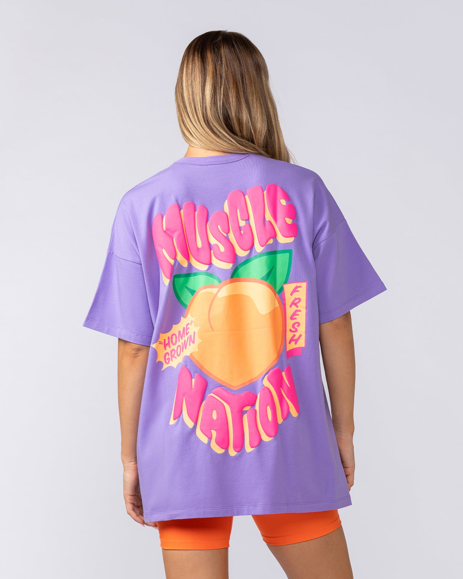 Peachy Oversized Tee - Orchid-T-Shirts-XXS-052520ORCD-XXS-MNAPPRL43362-4-Muscle Nation