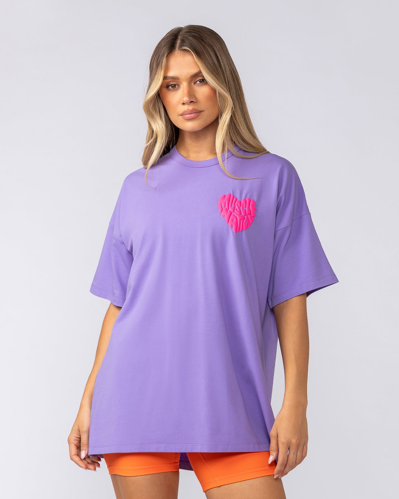 Peachy Oversized Tee - Orchid-T-Shirts-XXS-052520ORCD-XXS-MNAPPRL43362-2-Muscle Nation