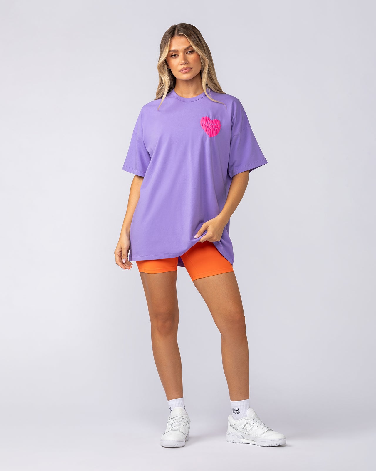 Peachy Oversized Tee - Orchid-T-Shirts-XXS-052520ORCD-XXS-MNAPPRL43362-5-Muscle Nation