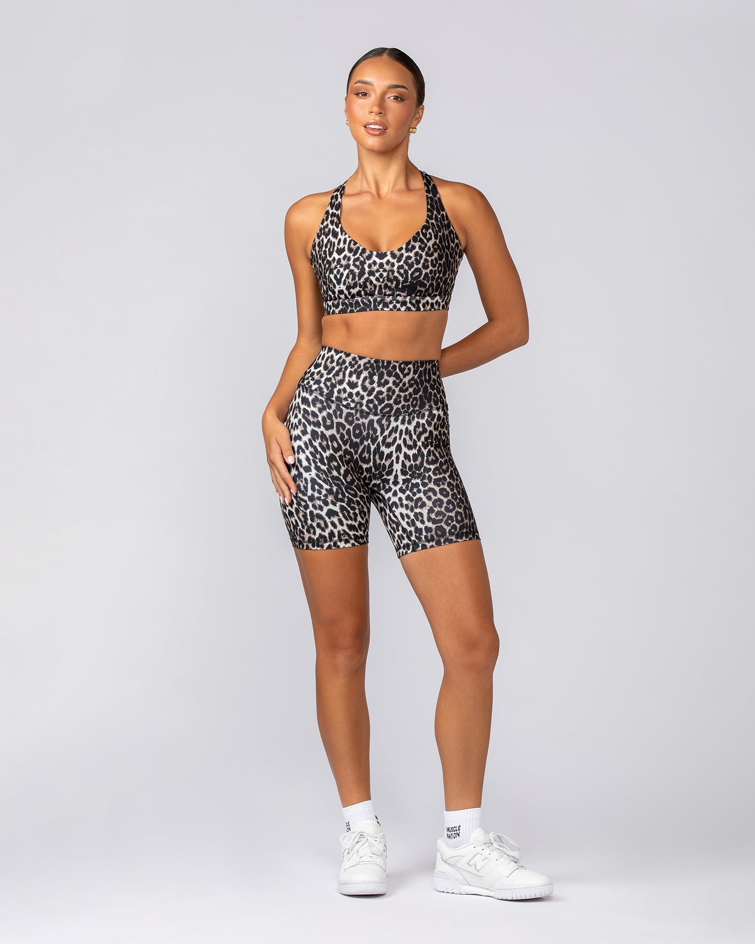 Zero Rise Everyday Bike Shorts - True Leopard Print-Shorts-XXS-022523TLPDP-XXS-MNAPPRL41428-7-Muscle Nation
