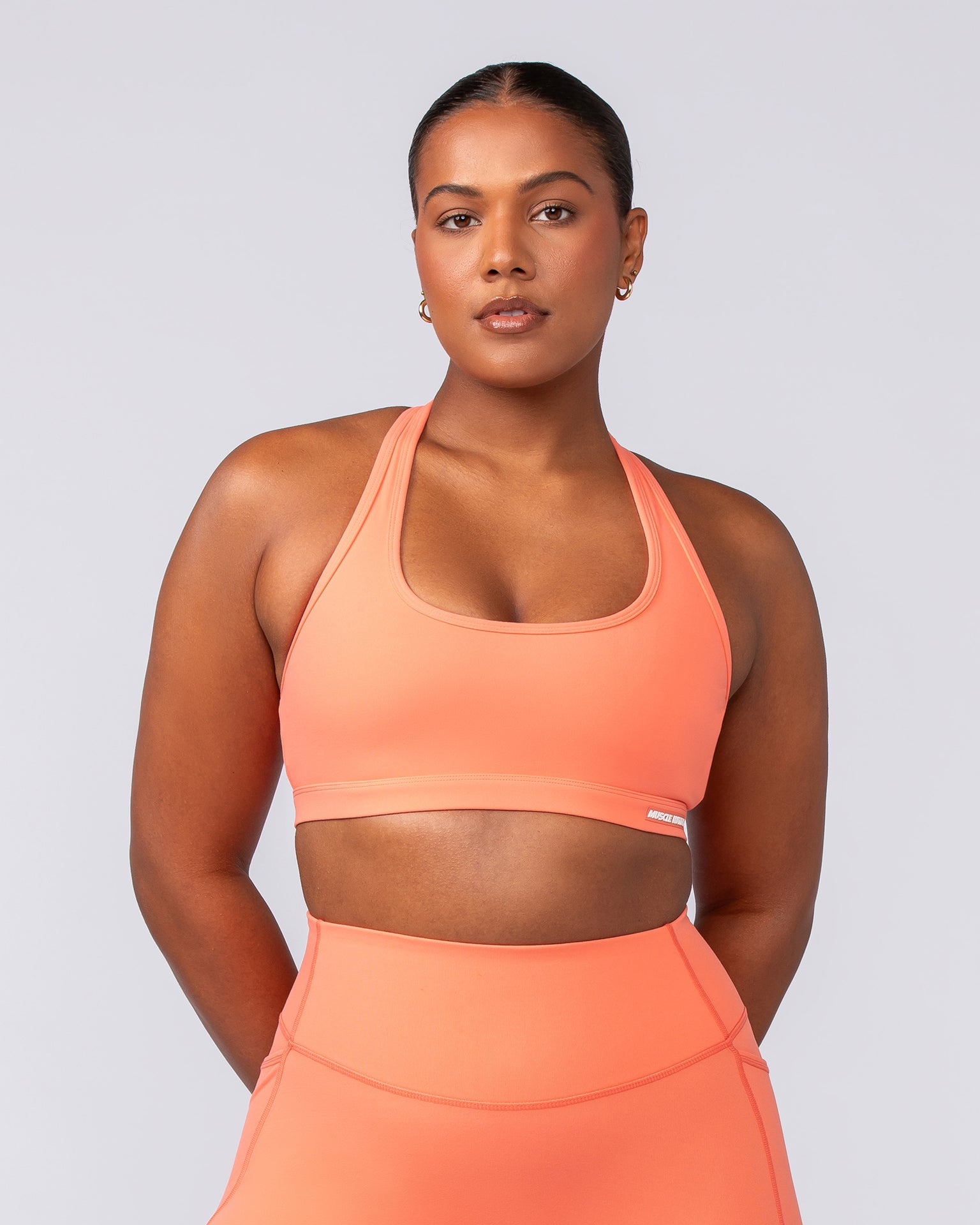 Drew Bra - Hot Coral-Sports Bras-XXS-092403HTCORL-XXS-MNAPPRL40221-1-Muscle Nation