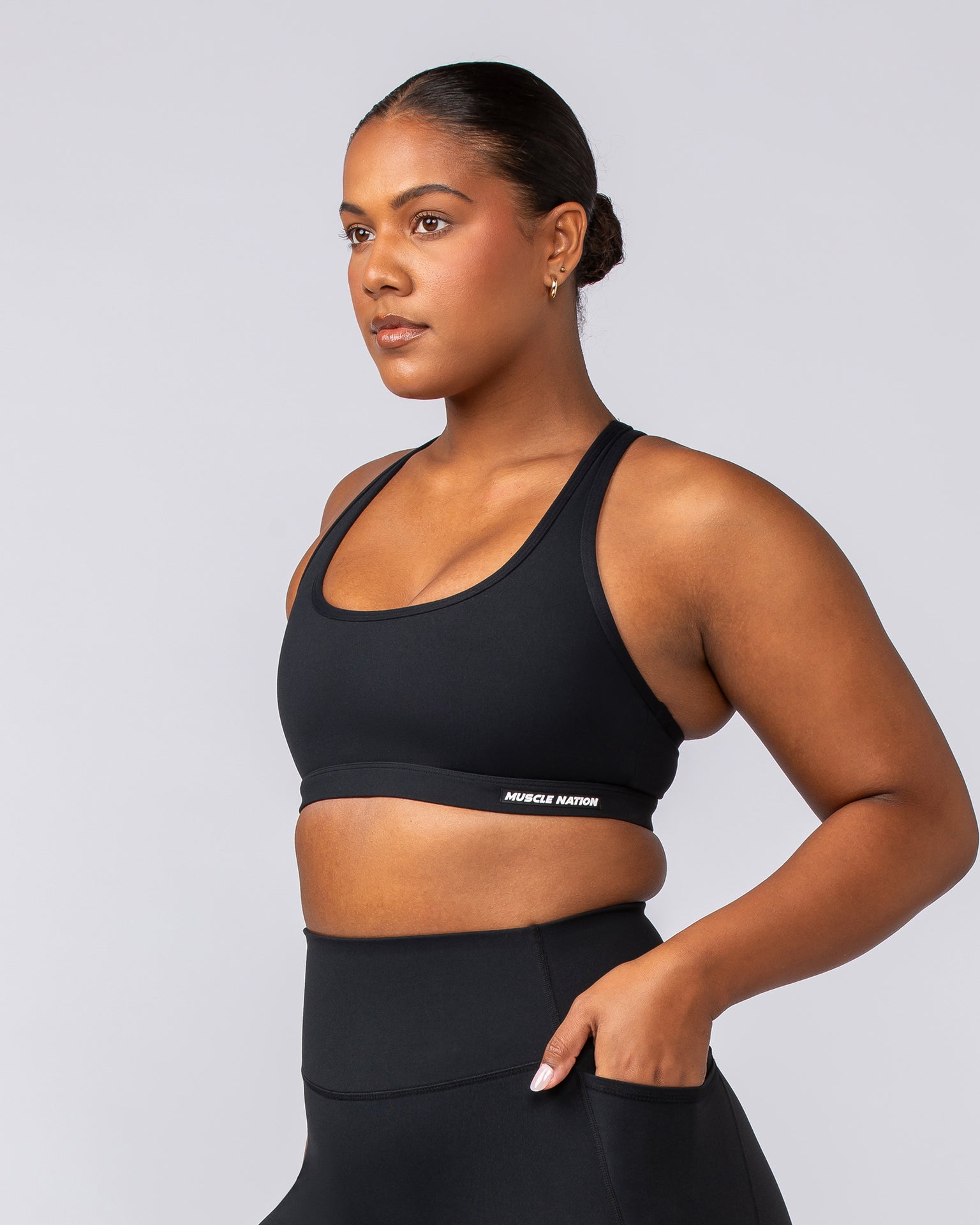 Drew Bra - Black-Sports Bras-XXS-092403BLK-XXS-MNAPPRL40212-2-Muscle Nation