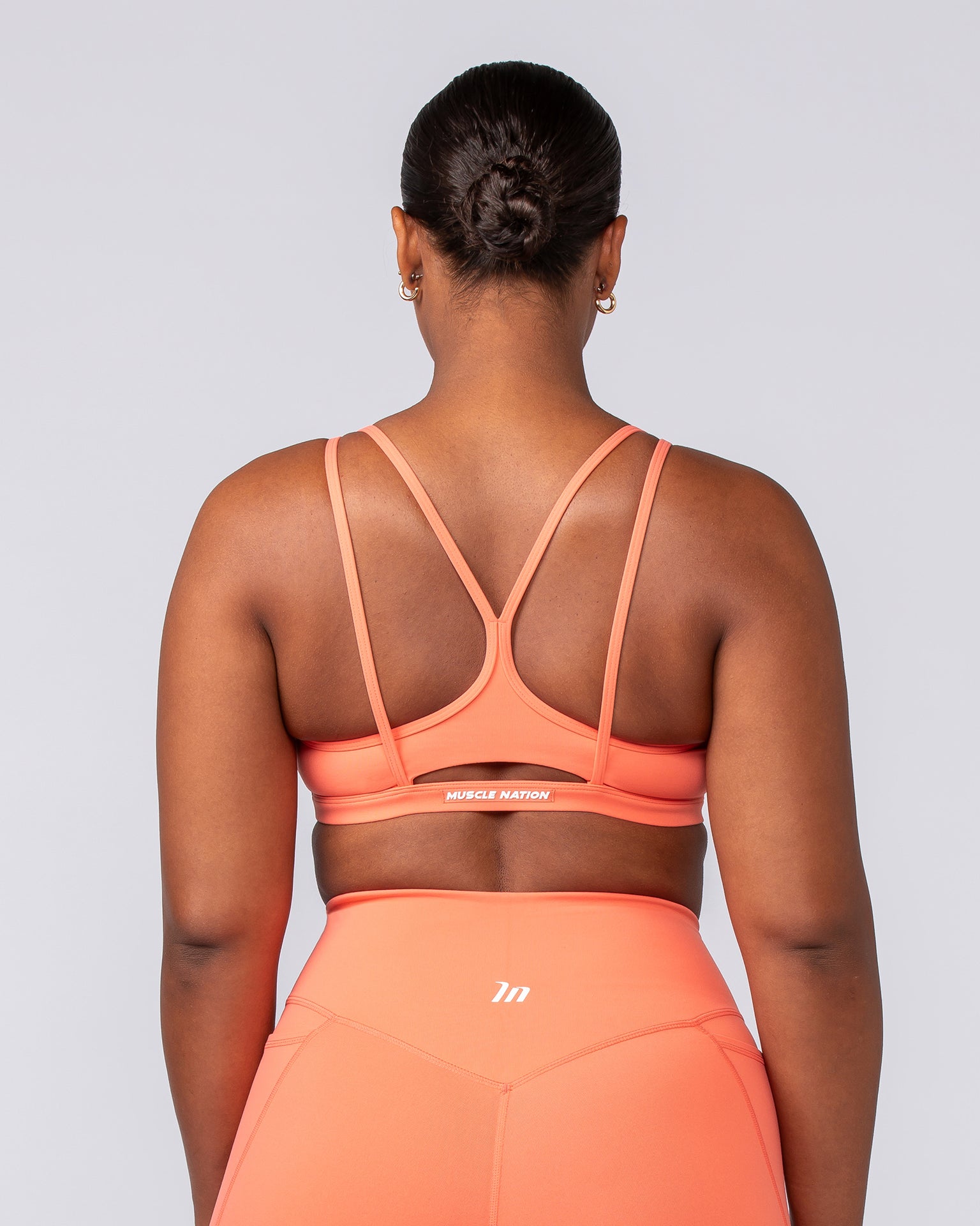 Pace It Bra - Hot Coral-Sports Bras-XXS-092402HTCORL-XXS-MNAPPRL40185-4-Muscle Nation
