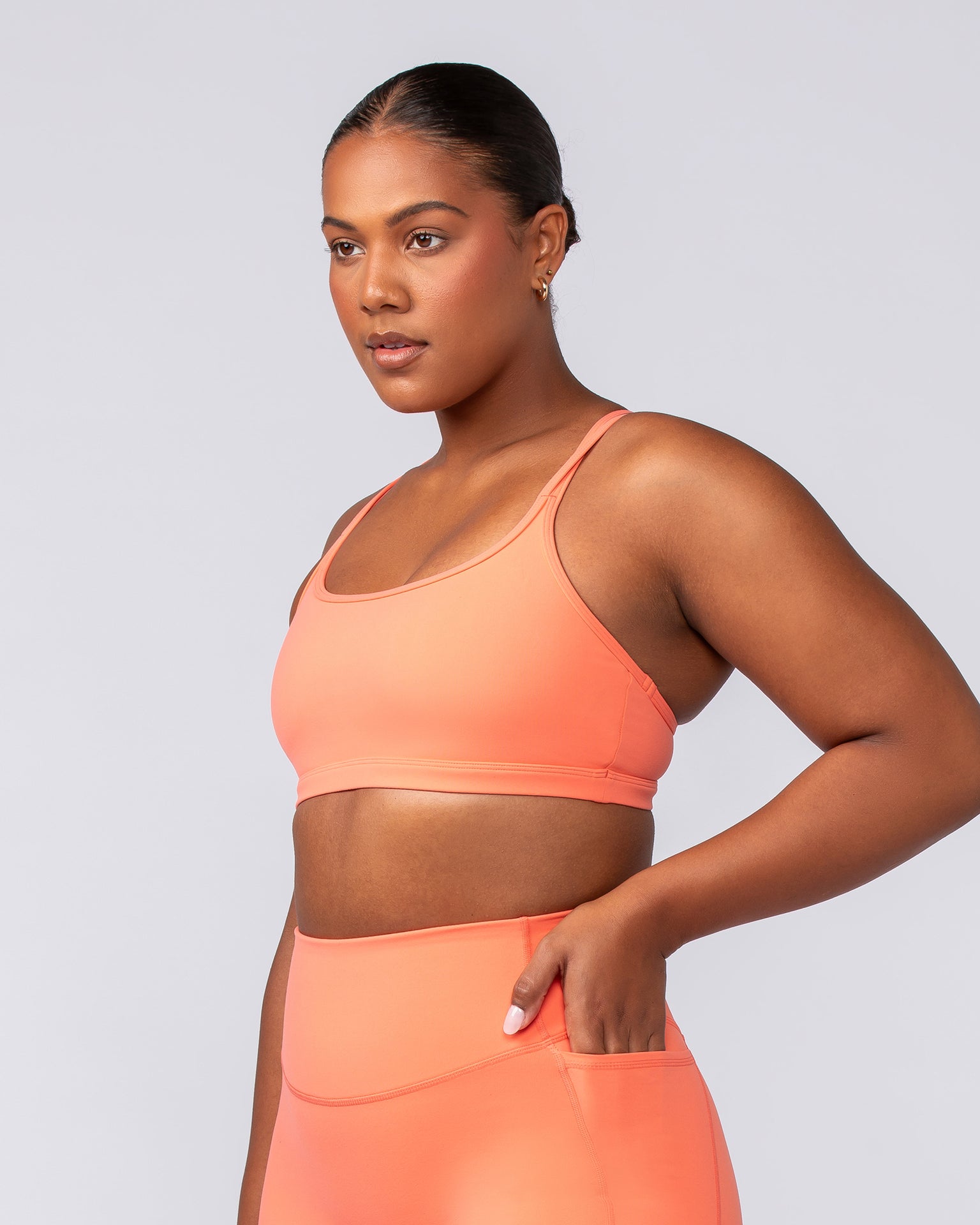 Pace It Bra - Hot Coral-Sports Bras-XXS-092402HTCORL-XXS-MNAPPRL40185-2-Muscle Nation
