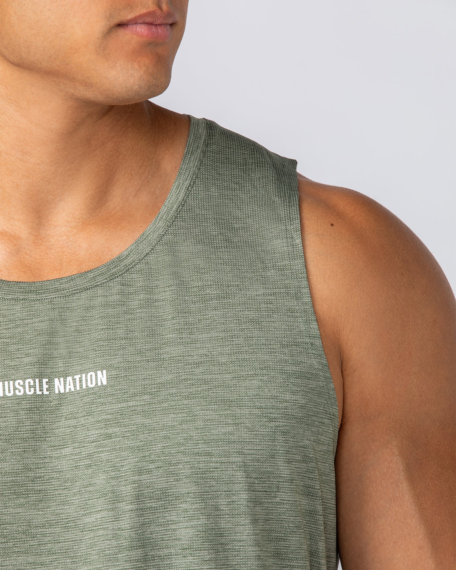 Aero Active Tank - Khaki-Singlets & Tanks-S-092419DKHAKI-S-MNAPPRL40125-2-Muscle Nation