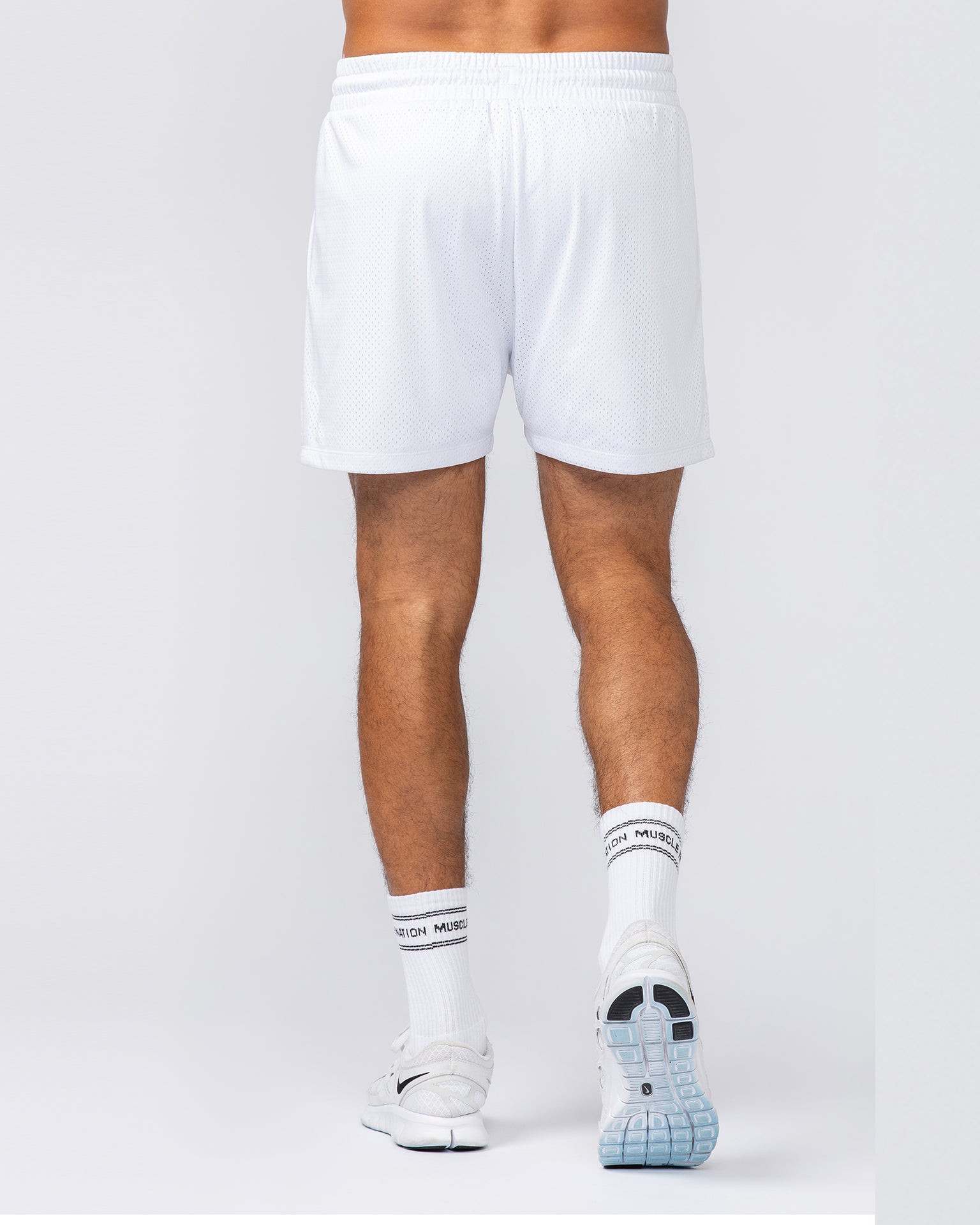 Throwback Lay Up 3.5" Shorts - White-Shorts-S-092415WHT-S-MNAPPRL40097-5-Muscle Nation