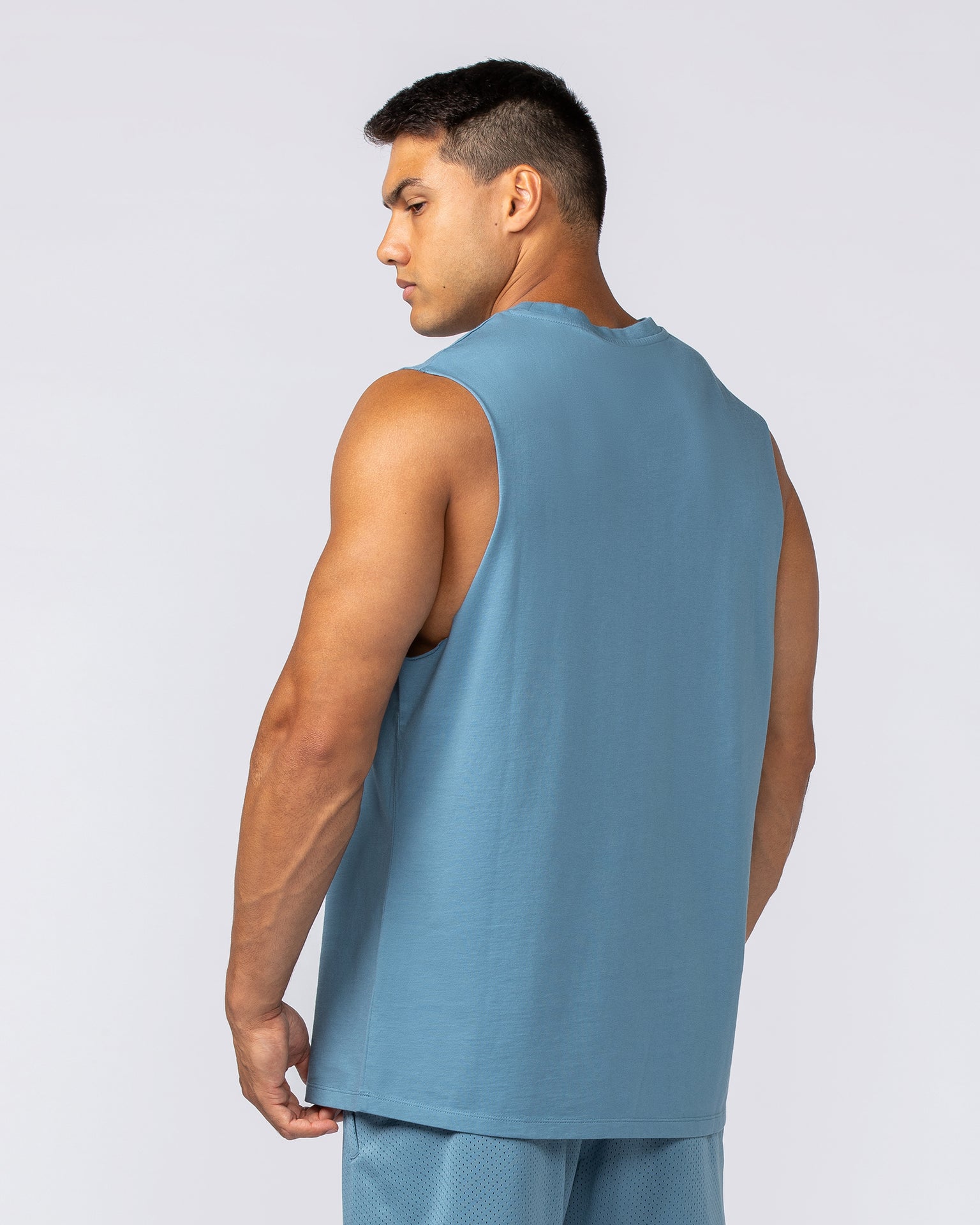 Throwback Training Tank - Pale Thunder-Singlets & Tanks-S-092413PLTHNDR-S-MNAPPRL40066-3-Muscle Nation