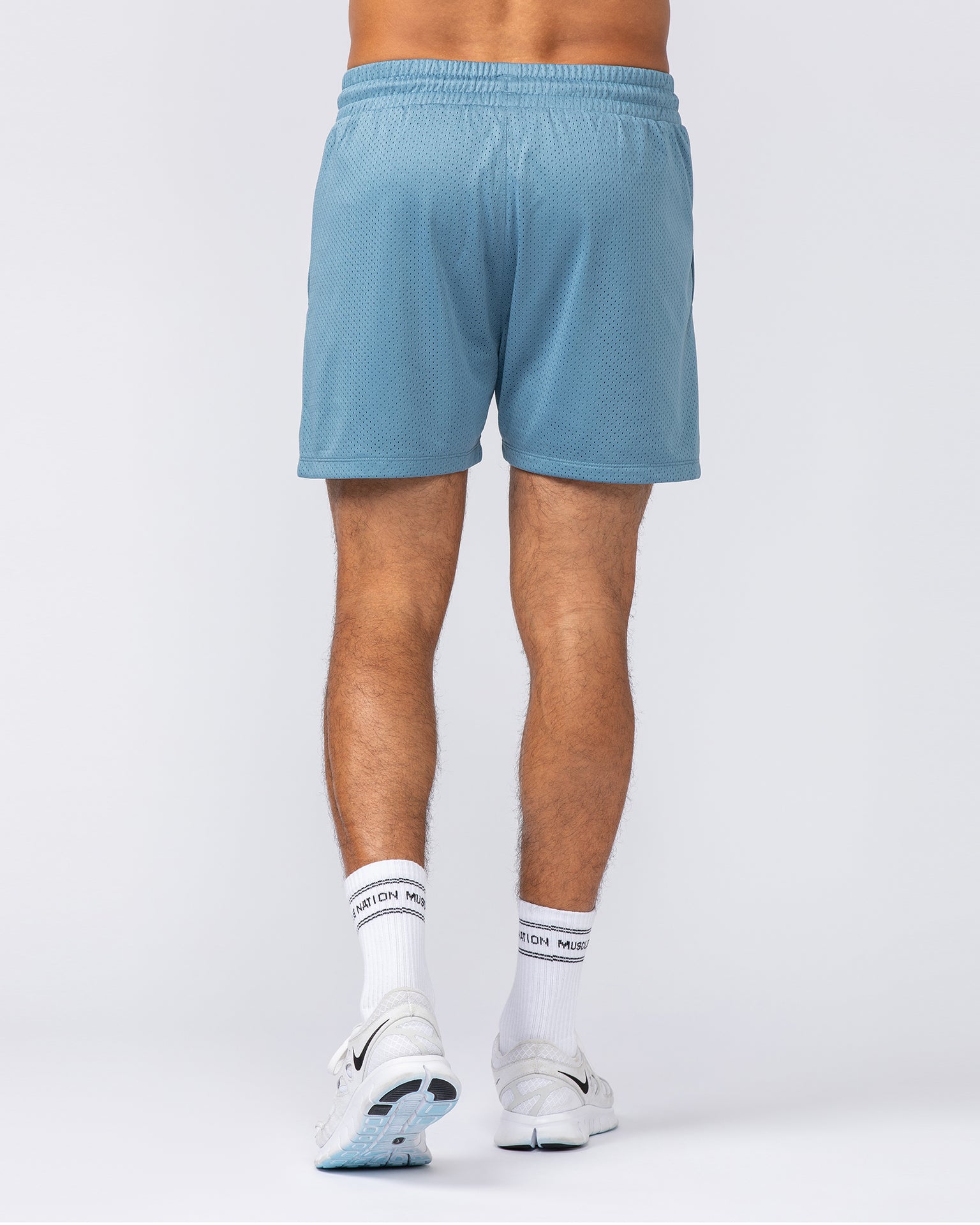 Throwback Lay Up 3.5" Shorts - Pale Thunder-Shorts-S-092415PLTHNDR-S-MNAPPRL40111-5-Muscle Nation