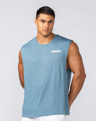 Relaxed Active Tank - Pale Thunder-Singlets & Tanks-S-092410PLTHNDR-S-MNAPPRL40017-1-Muscle Nation
