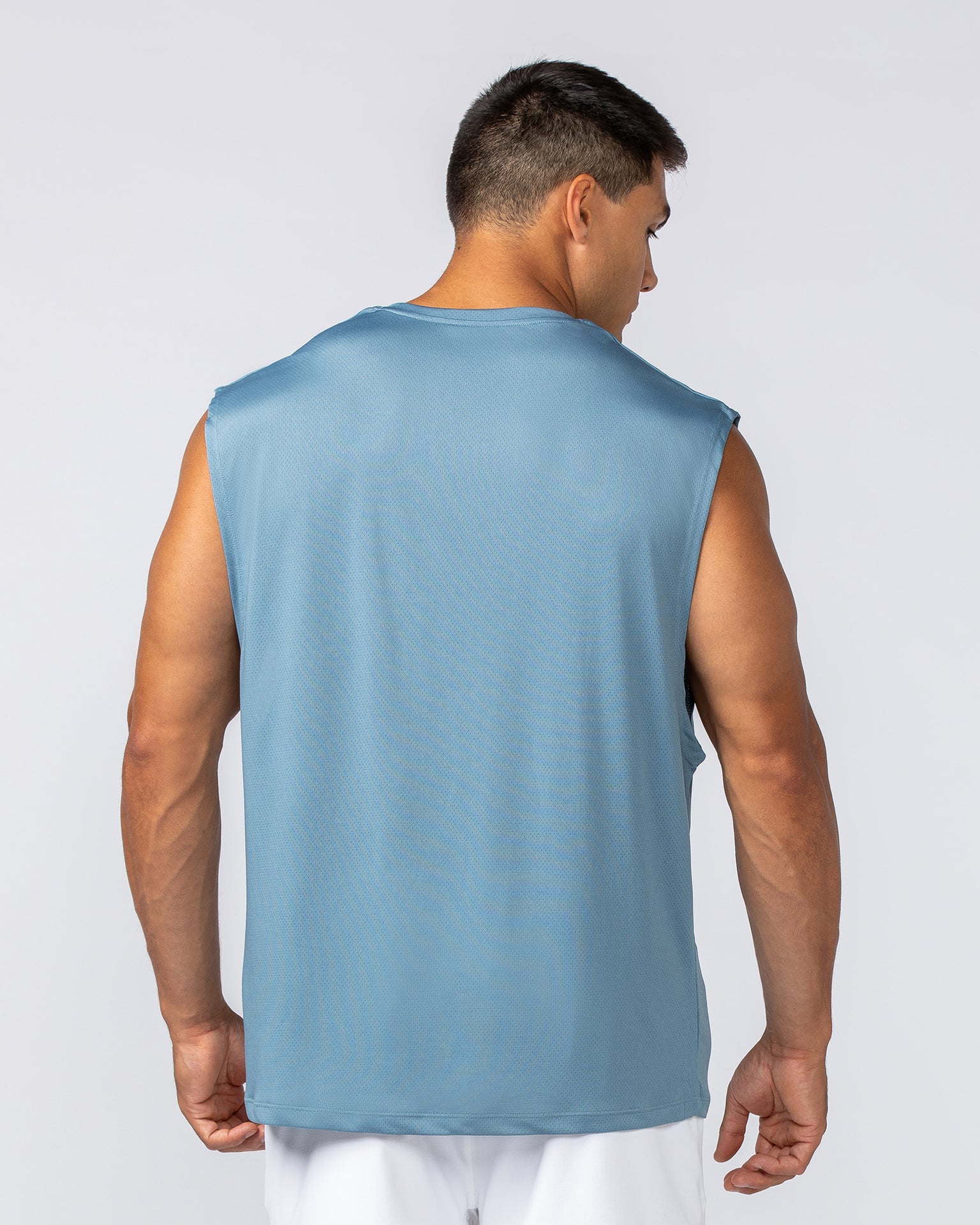 Relaxed Active Tank - Pale Thunder-Singlets & Tanks-S-092410PLTHNDR-S-MNAPPRL40017-4-Muscle Nation